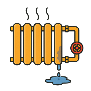 fuite chauffage icone